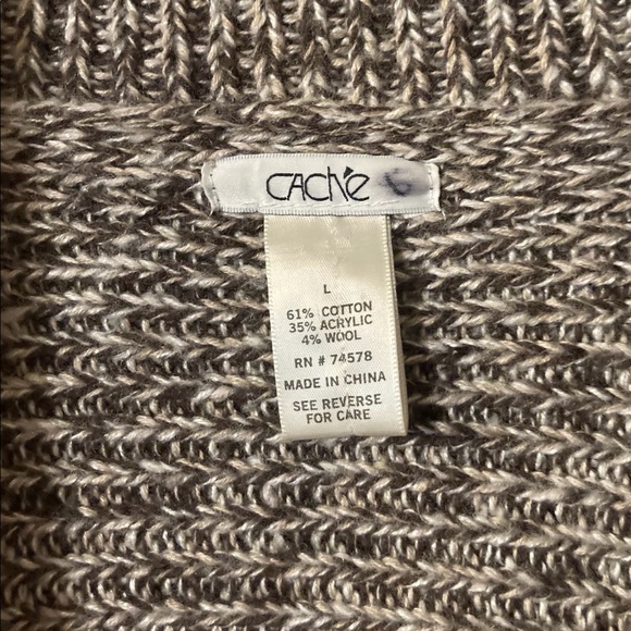 Cache Sweater Cardigan Equestrian Buckle Large - Picture 9 of 9